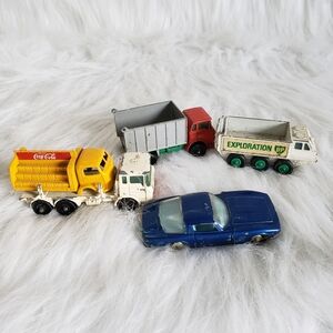 Vintage retro die cast toy car bundle Lesney Matchbox Coca-Cola Girder Iso Grifo